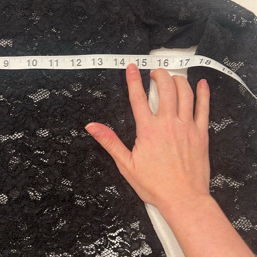 Reformation Black Lace Long Sleeve Top Adriano - Picture 5 of 7